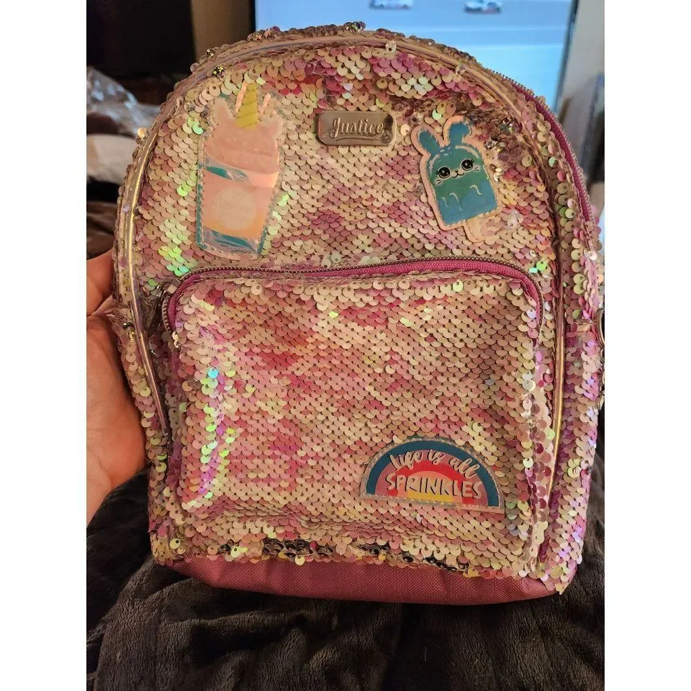 Pink Justice backpack